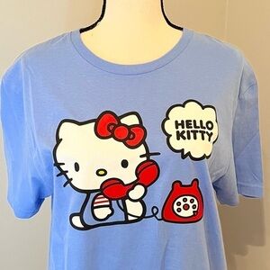HELLO KITTY Unisex Blue T-Shirt Size Medium NWOT
